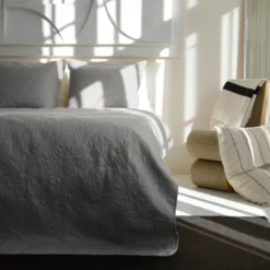 Bedsprei Flowers - Zilver