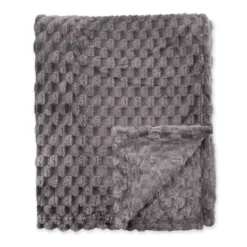 Bedsprei Fluffy Dots - Antraciet
