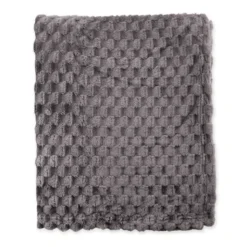 Bedsprei Fluffy Dots - Antraciet