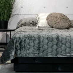 Bedsprei Peggy - Donkergrijs