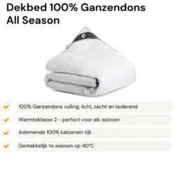 Dekbed Dons - 100% Ganzendons - All Season