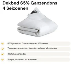 Dekbed Dons - 65% Ganzendons - 4 Seizoenen