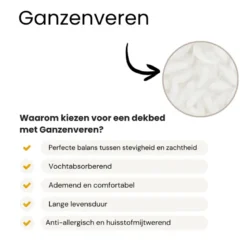 Dekbed Dons - 80% Ganzenveren - 4 Seizoenen
