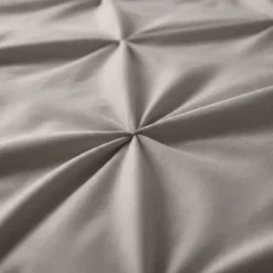 Dekbedovertrek Border Pintuck - Taupe/Grijs