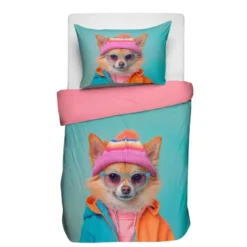 Dekbedovertrek Katoen - Animal Couture - Hond