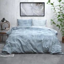 Dekbedovertrek Katoen Flanel - Washed Cotton Blauw