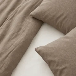 Dekbedovertrek Katoen Flanel - Uni - Taupe