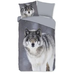 Dekbedovertrek Katoen-Flanel - Wolfie