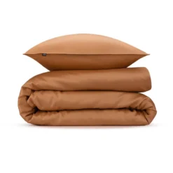 Dekbedovertrek Katoen-Satijn - Satinado - Cognac Brown