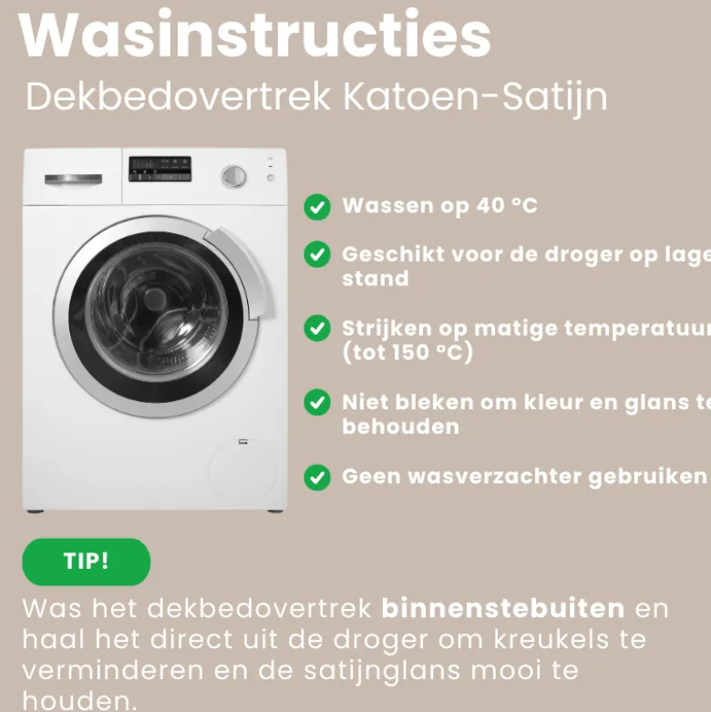 Dekbedovertrek Katoen-Satijn Uni - Rosé