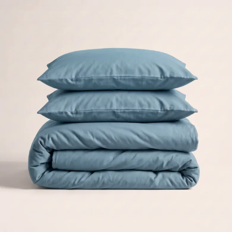 Dekbedovertrek Percale Katoen Uni - Blauw