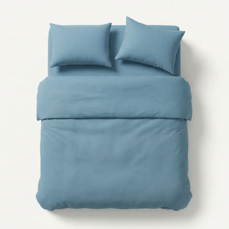 Dekbedovertrek Percale Katoen Uni - Blauw