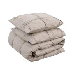 Dekbedovertrek Punch Pintuck - Taupe