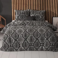 Dekbedovertrek Riley Cotton blend - Antraciet