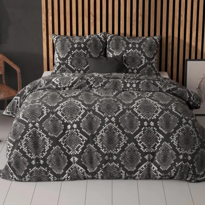 Dekbedovertrek Riley Cotton blend - Antraciet