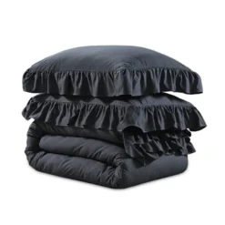 Dekbedovertrek Ruffles - Antraciet