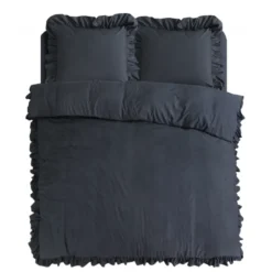 Dekbedovertrek Ruffles - Antraciet