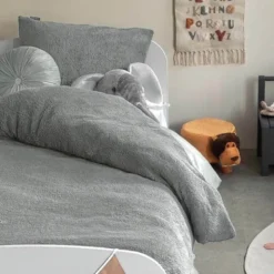 Dekbedovertrek Teddy Kids - Lichtgrijs