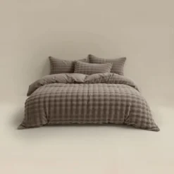 Dekbedovertrek Teddy Pom Pom - Taupe
