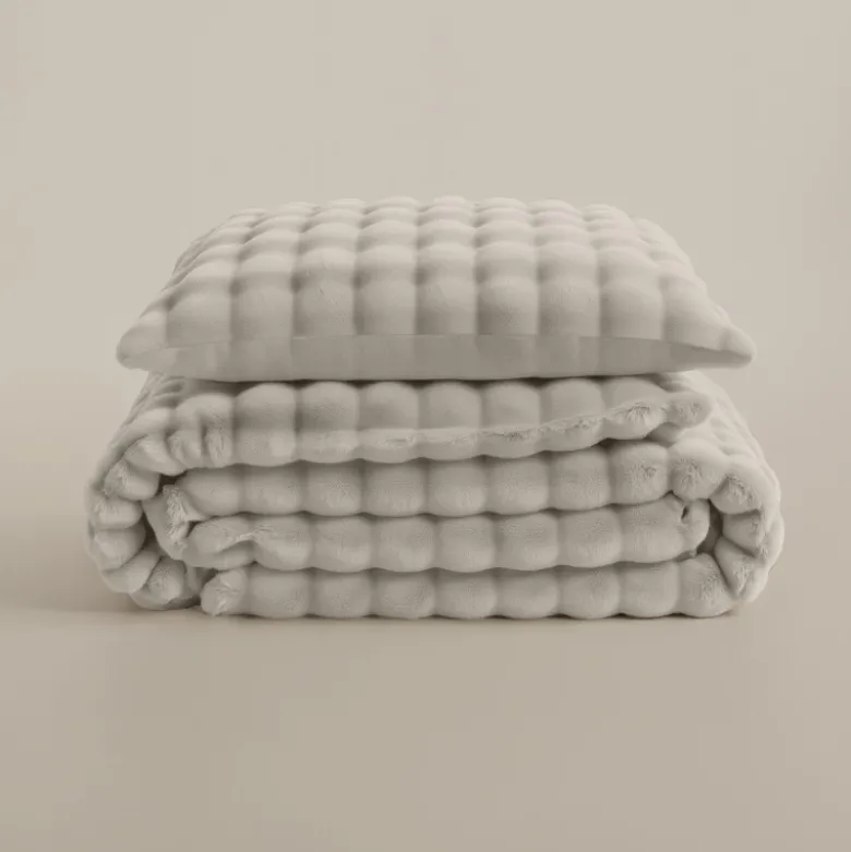 Dekbedovertrek Teddy Pom Pom - Beige