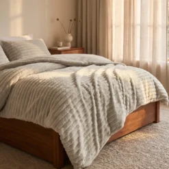 Dekbedovertrek Teddy Rib - Taupe