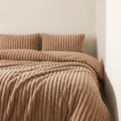 Dekbedovertrek Teddy Rib - Zacht Roze