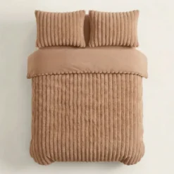 Dekbedovertrek Teddy Rib - Zacht Roze