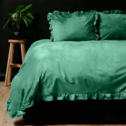 Dekbedovertrek Velvet Ruffles - Groen