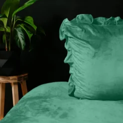 Dekbedovertrek Velvet Ruffles - Groen