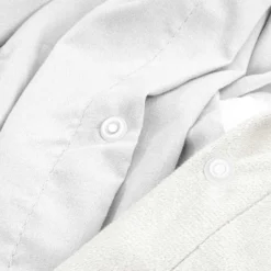 Dekbedovertrek Velvet Uni - Wit/Off-White