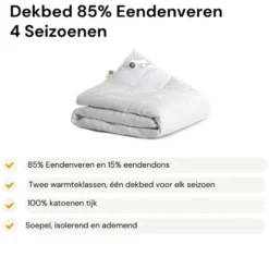 Dekbed 4 Seizoenen & 2 Hoofdkussens - 85% Eendenveren Bundel