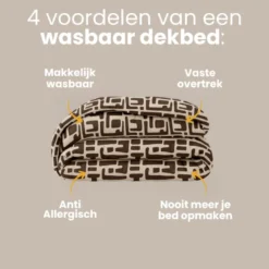 Easy Dekbed Zonder Overtrek - Abstract - Bruin