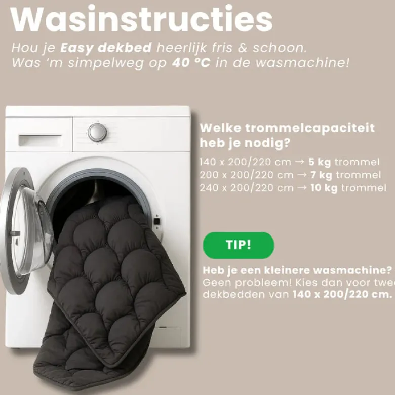 Easy Dekbed Zonder Overtrek - Abstract - Bruin