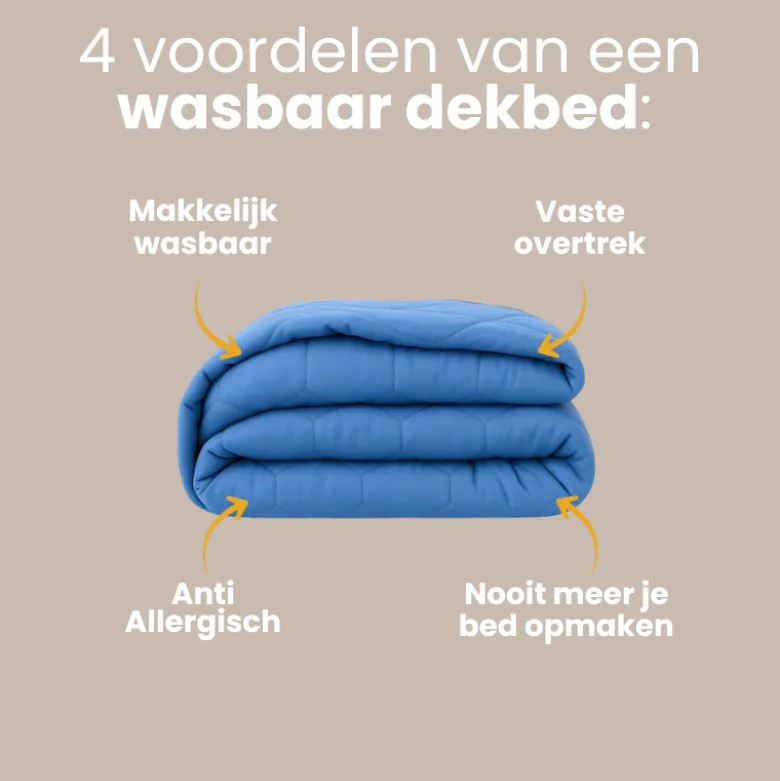Easy Dekbed Zonder Overtrek - Blauw