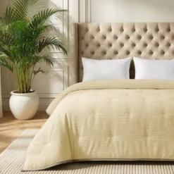 Easy Dekbed Zonder Overtrek Corduroy - Champagne/Taupe