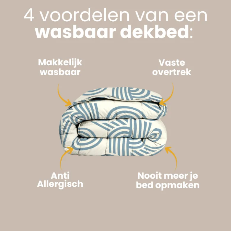 Easy Dekbed Zonder Overtrek - Curvy Lines