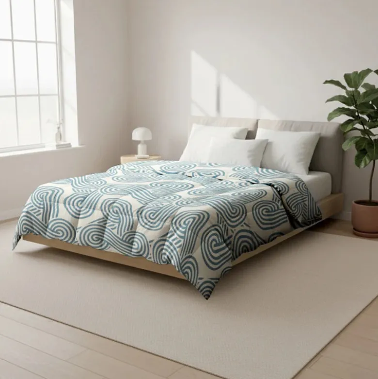 Easy Dekbed Zonder Overtrek - Curvy Lines