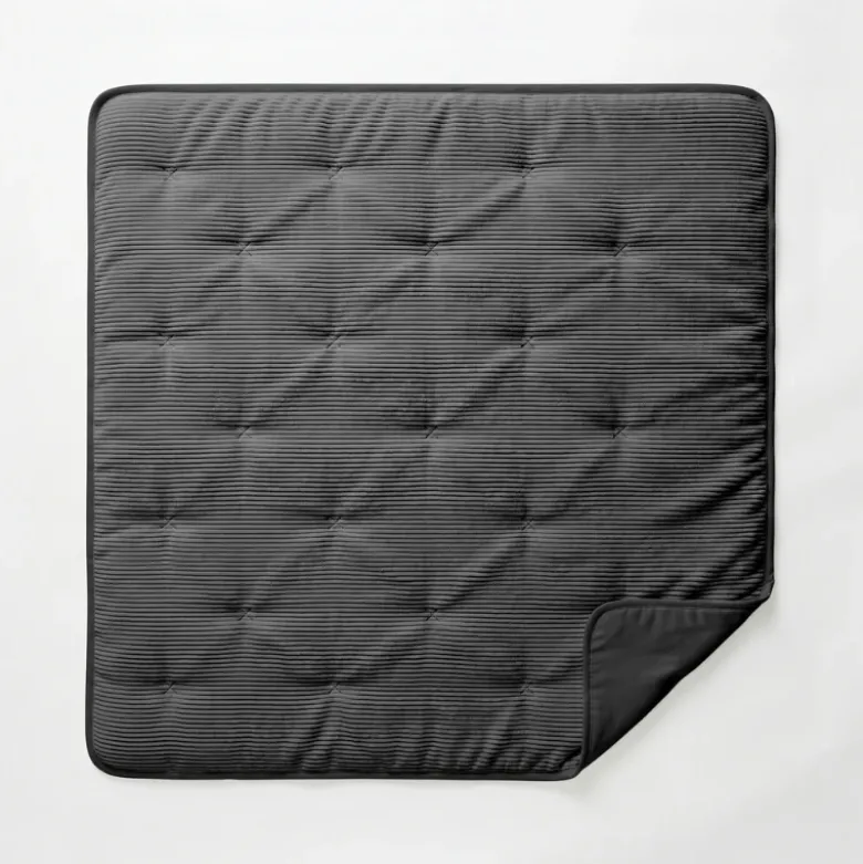 Easy Dekbed Zonder Overtrek Corduroy - Antraciet/Zwart