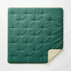 Easy Dekbed Zonder Overtrek Corduroy - Donker Groen/Crème