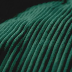 Easy Dekbed Zonder Overtrek Corduroy - Donker Groen/Crème