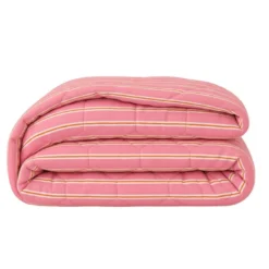 Easy Dekbed Zonder Overtrek - Double Stripe - Roze