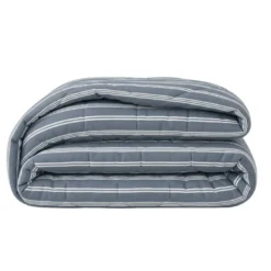 Easy Dekbed Zonder Overtrek - Double Stripe - Blauw