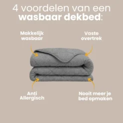 Easy Dekbed Zonder Overtrek Denim - Grijs