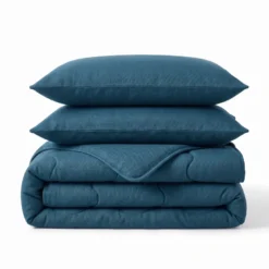 Easy Dekbed Zonder Overtrek Jersey Melange - Blauw