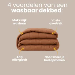 Easy Dekbed Zonder Overtrek - Mocha Mousse