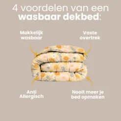 Easy Dekbed Zonder Overtrek - Orange Flower Field