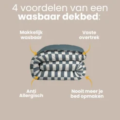 Easy Dekbed Zonder Overtrek - Pastel Rectangles