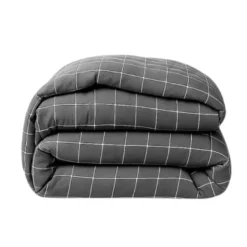 Easy Dekbed Zonder Overtrek - Squares - Grijs
