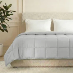 Easy Dekbed Zonder Overtrek - Stone Washed - Zilvergrijs