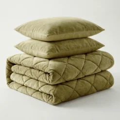 Easy Dekbed Zonder Overtrek Velvet Japandi - Groen